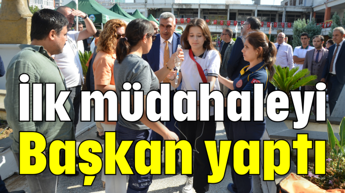 İlk müdahaleyi Başkan yaptı         